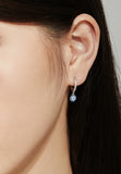 BRELLATO Set Evil Eye Halskette und Ohrringe, Nazar Böses Blaues Auge Schutz-Symbol Anhänger, Damen Schmuck Echt Silber-Kette 925 Weißgold, Zirkonia Kreuz