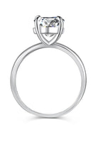 BRELLATO Grosser Ovaler Crystal Cocktail-Ring, Echt Silber 925 18K Weissgold Rhodium, Antragsring Statementring Verlobungsring Zirkonia