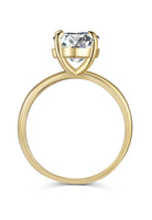 BRELLATO Ovaler Crystal Cocktail-Ring, Echt Silber 925 18K Vergoldet, Antragsring Gelbgold Statementring Verlobungsring  Zirkonia
