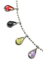 BRELLATO Charm Armband, Damen Armkette mit Anhänger, Bettelarmband Echt Silber-Kette 925 18K Weissgold Rhodiniert mit Bunten Zirkonia Kristallen