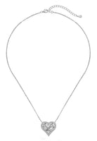 BRELLATO Herz-Kette Anhänger, Echt Silber-Kette 925 18K Rhodiniert, Herz-Halskette Zirkonia Crystals, Geschenk Muttertag Valentinstag