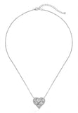 BRELLATO Herz-Kette Anhänger, Echt Silber-Kette 925 18K Rhodiniert, Herz-Halskette Zirkonia Crystals, Geschenk Muttertag Valentinstag