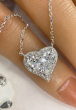 BRELLATO Herz-Kette Anhänger, Echt Silber-Kette 925 18K Rhodiniert, Herz-Halskette Zirkonia Crystals, Geschenk Muttertag Valentinstag