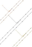 BRELLATO Dreireihige Layering Halsketten Tricolor, Damen Dreifache Lange Kette Collier, Echt Silber-Kette 925 18K Gelbgold, Rosegold mit Zirkonia