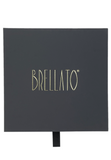 BRELLATO Herz-Kette Anhänger Ohrstecker Set Golden, Echt Silber-Kette 925 18K Gelb-Gold, Ohrringe Herz-Halskette Zirkonia Crystals, Geschenk Muttertag Valentinstag