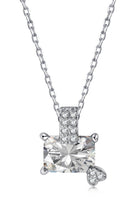 BRELLATO Set Herz-Anhänger Ohrstecker Damen, Echt Silber-Kette 925 18K Rhodiniert, Ohrringe Herz-Kette Halskette Herz-Zirkonia
