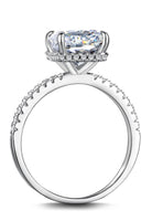 BRELLATO Cocktail-Ring, Echt Silber 925 18K Rhodiniert, Statementring Verlobungsring Cubic Zirkonia