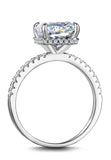 BRELLATO Cocktail-Ring, Echt Silber 925 18K Rhodiniert, Statementring Verlobungsring Cubic Zirkonia