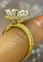 BRELLATO Cocktail-Ring, Echt Silber 925 18K Vergoldet, Statementring Verlobungsring Cubic Zirkonia