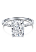 BRELLATO Cocktail-Ring, Echt Silber 925 18K Rhodiniert, Statementring Verlobungsring Cubic Zirkonia