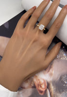 BRELLATO Cocktail-Ring, Echt Silber 925 18K Vergoldet, Statementring Verlobungsring Cubic Zirkonia
