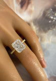 BRELLATO Cocktail-Ring, Echt Silber 925 18K Vergoldet, Statementring Verlobungsring Cubic Zirkonia