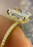 BRELLATO Cocktail-Ring, Echt Silber 925 18K Vergoldet, Statementring Verlobungsring Cubic Zirkonia