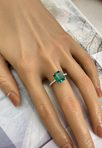 925 ECHT SILBER RHODINIERT *** Ring Zirkonia Rot / Grün / Blau