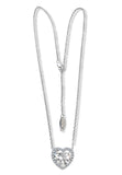 BRELLATO Herz-Anhänger Damen, Echt Silber-Kette 925 18K Rhodiniert, Herz-Kette Halskette Herz-Zirkonia